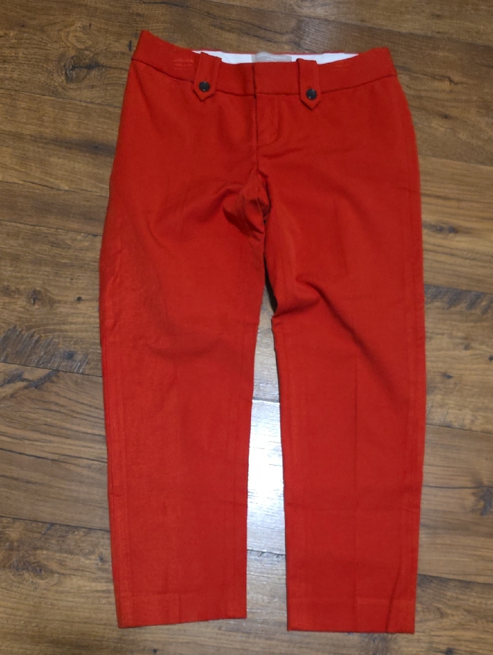 Banana Republic Red Orange Cropped Chino Pants